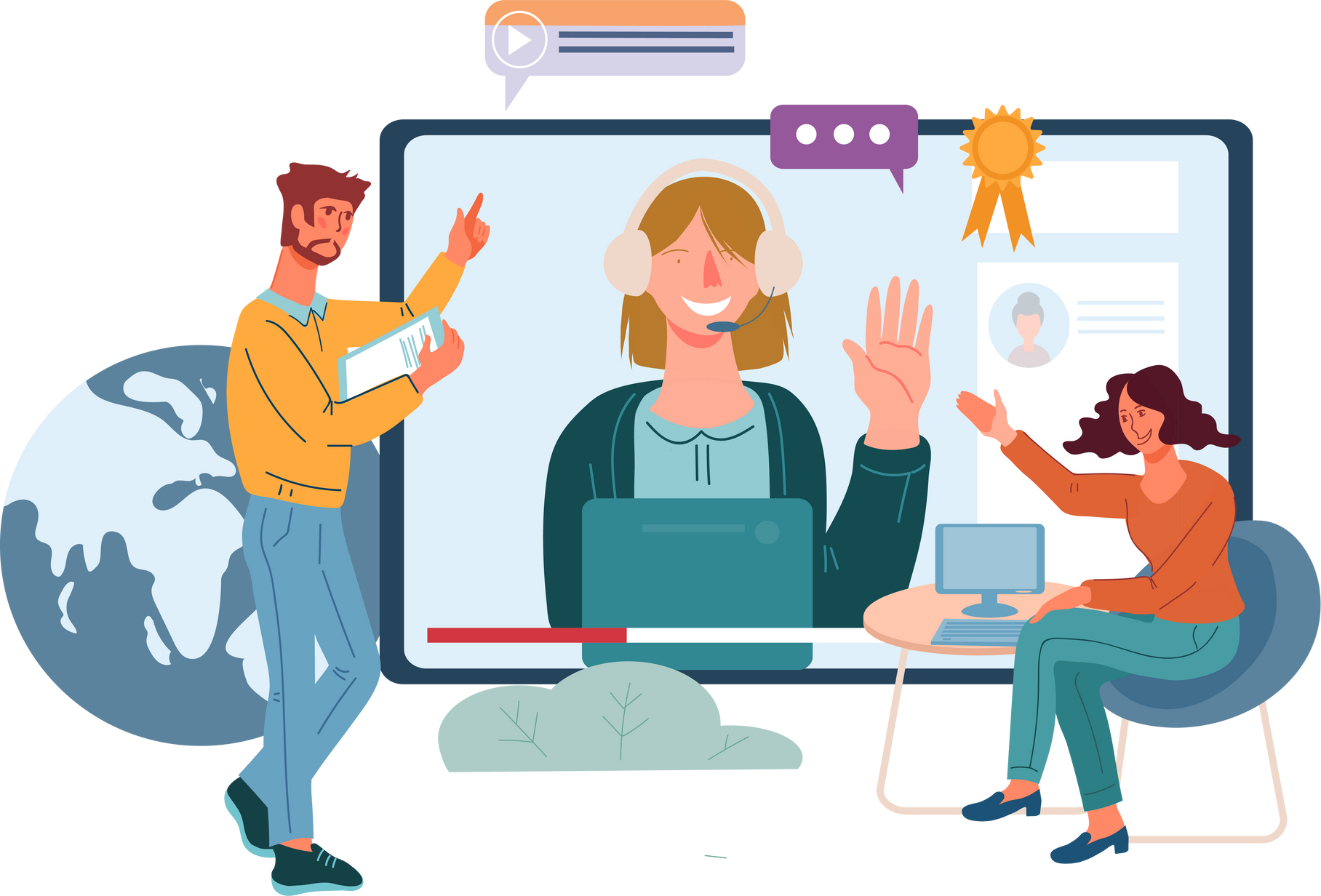 Online Training Illustration